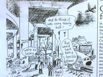 1987 Under freeway cartoon