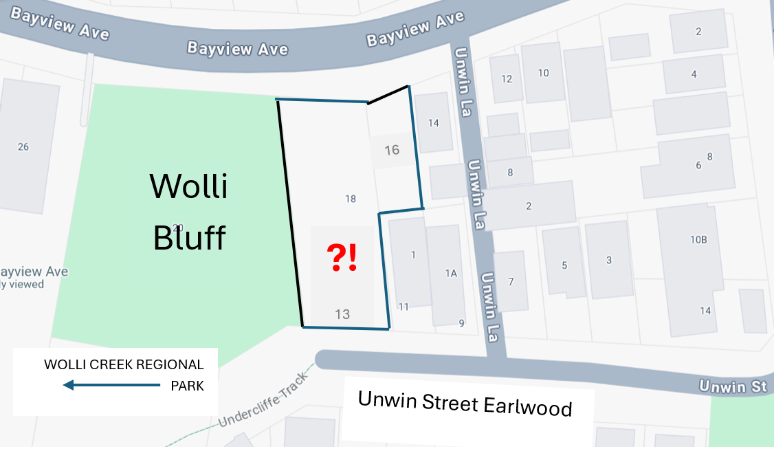 Graphic of land at Wolli Bluff