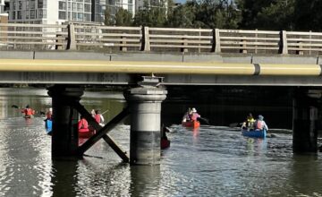 Paddlers on the Cooks River Paddlers on the Cooks River