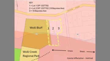 map of land near Wolli Bluff