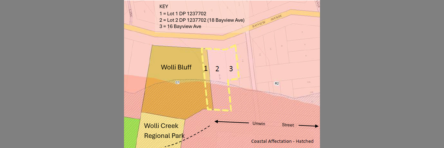 map of land near Wolli Bluff